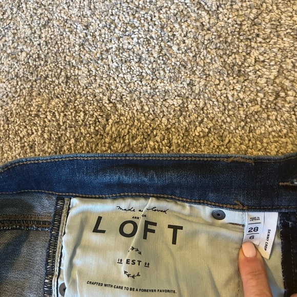 Loft Skinny Crop cuffed jeans - Picture 2 of 8